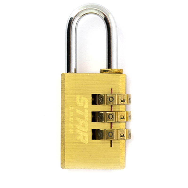 STAR LOCKS CADENAS À COMBINAISON 3 CHIFFRES 41MM
