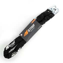 STAR LOCKS CHAINE ANTIVOL 10x10MM LONG 1,20M