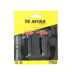 MYRA EMBOUTS GUIDON PLATS 13 ET 17 ANODISÉS