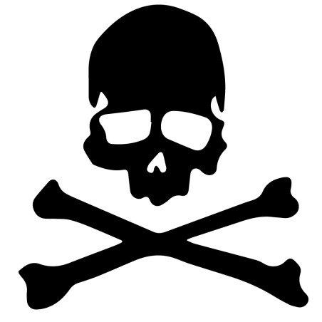 MYRA STICKERS TETE DE MORT REFLECHISSANT POUR CASQUE