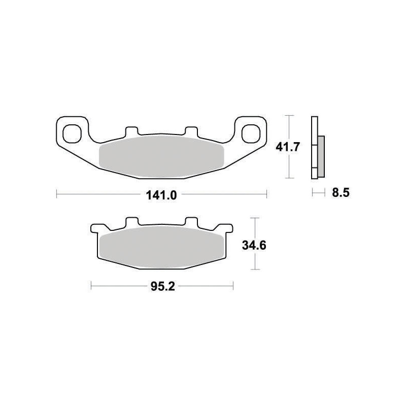 FERODO PLAQUETTES DE FREIN SEMI-MÉTAL ÉCO FRICTION FDB481EF
