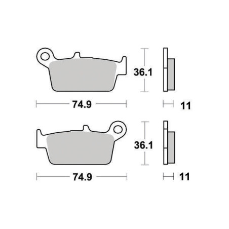 FERODO PLAQUETTES DE FREIN SEMI-MÉTAL ÉCO FRICTION FDB539EF