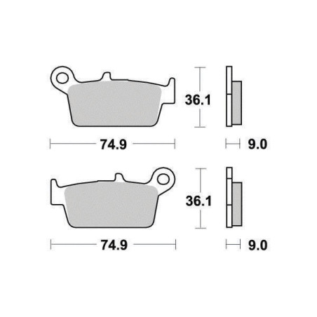 FERODO PLAQUETTES DE FREIN SEMI-MÉTAL ÉCO FRICTION FDB672EF