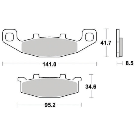 FERODO PLAQUETTES DE FREIN MÉTAL FRITTÉ SINTER GRIP FDB481ST
