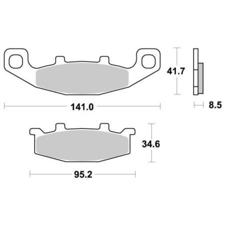 PERFTEC PLAQUETTES DE FREIN SEMI-MÉTAL S1004AR