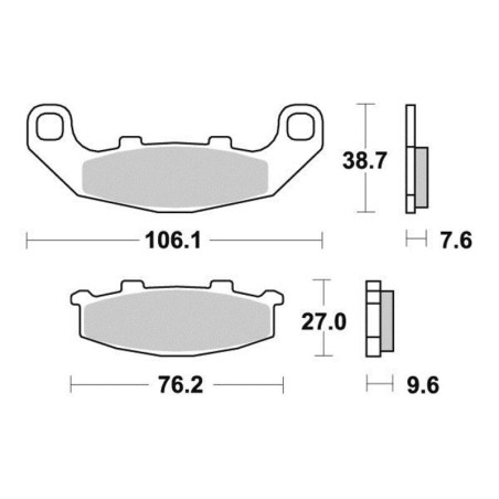 PERFTEC PLAQUETTES DE FREIN SEMI-MÉTAL S1015R
