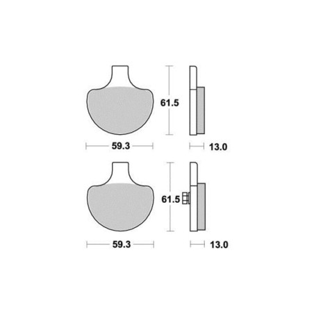 PERFTEC PLAQUETTES DE FREIN SEMI-MÉTAL S1019R