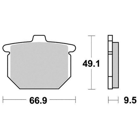 PERFTEC PLAQUETTES DE FREIN SEMI-MÉTAL S1027AR