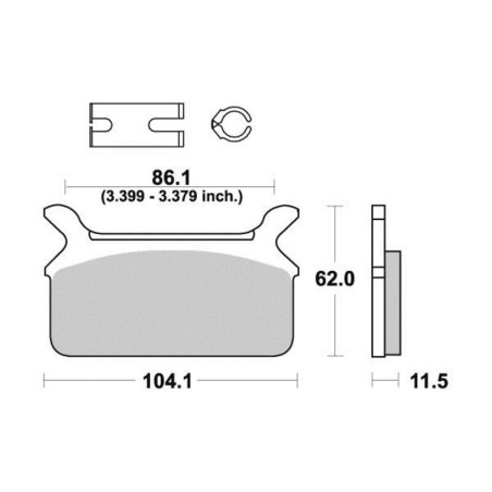 PERFTEC PLAQUETTES DE FREIN SEMI-MÉTAL S1030R
