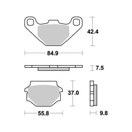 PERFTEC PLAQUETTES DE FREIN SEMI-MÉTAL S1031R