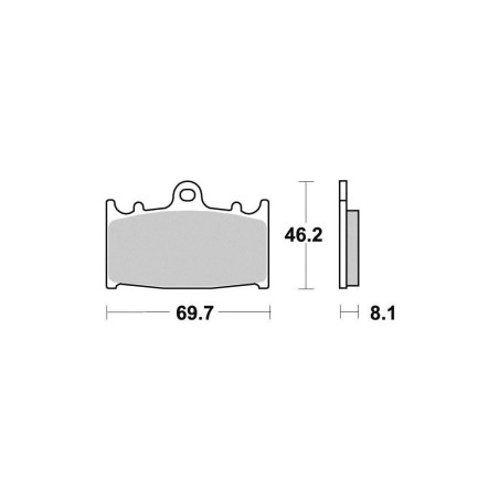 PERFTEC PLAQUETTES DE FREIN SEMI-MÉTAL S1032BR