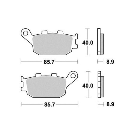 PERFTEC PLAQUETTES DE FREIN SEMI-MÉTAL S1035R