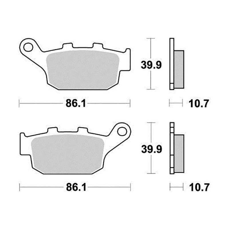 PERFTEC PLAQUETTES DE FREIN SEMI-MÉTAL S1070AR