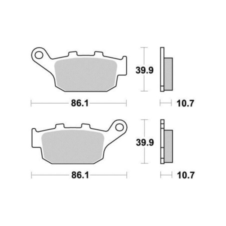 PERFTEC PLAQUETTES DE FREIN SEMI-MÉTAL S1070R
