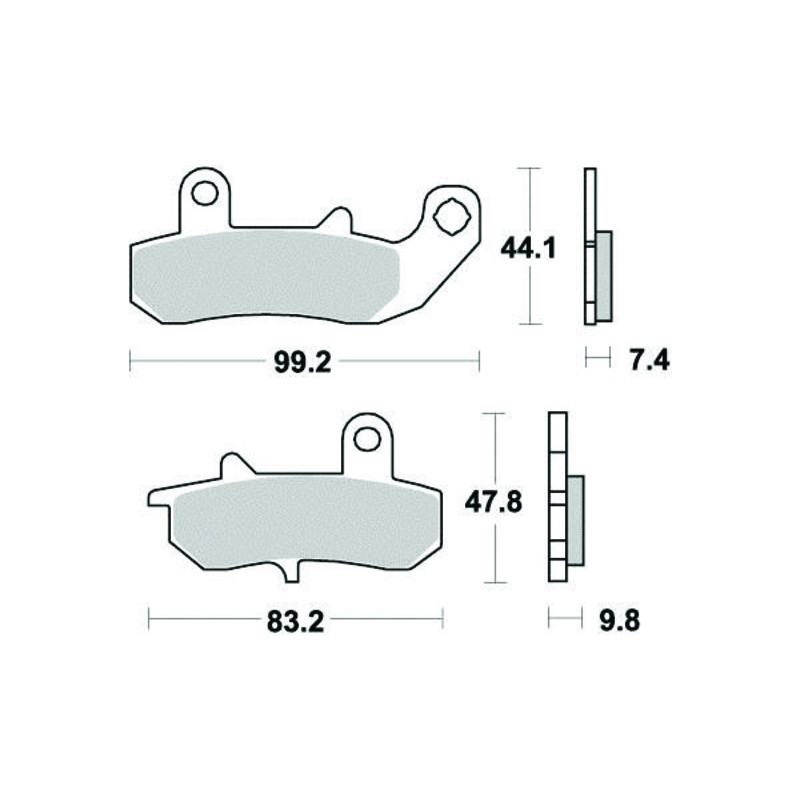 PERFTEC PLAQUETTES DE FREIN SEMI-MÉTAL S1073R