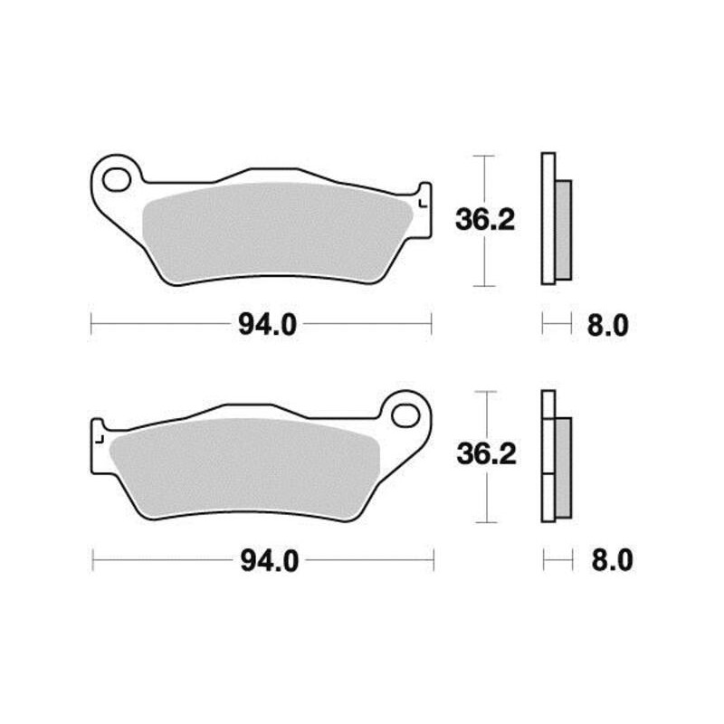 PERFTEC PLAQUETTES DE FREIN MÉTAL FRITTÉ S1082NR