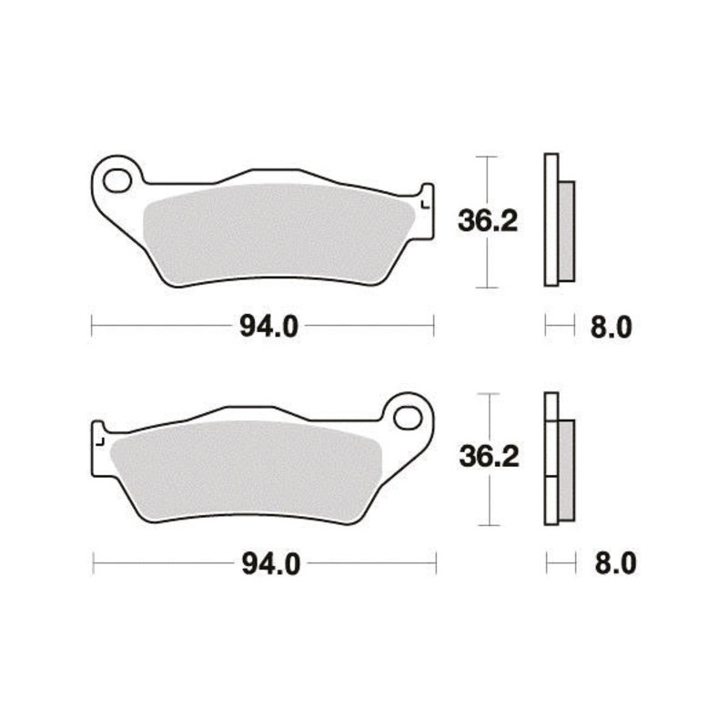 PERFTEC PLAQUETTES DE FREIN SEMI-MÉTAL S1082R