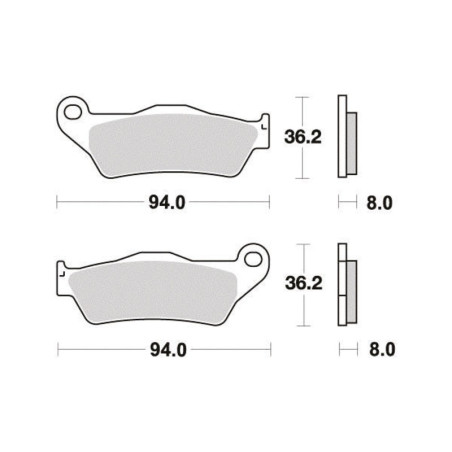 PERFTEC PLAQUETTES DE FREIN SEMI-MÉTAL S1082R