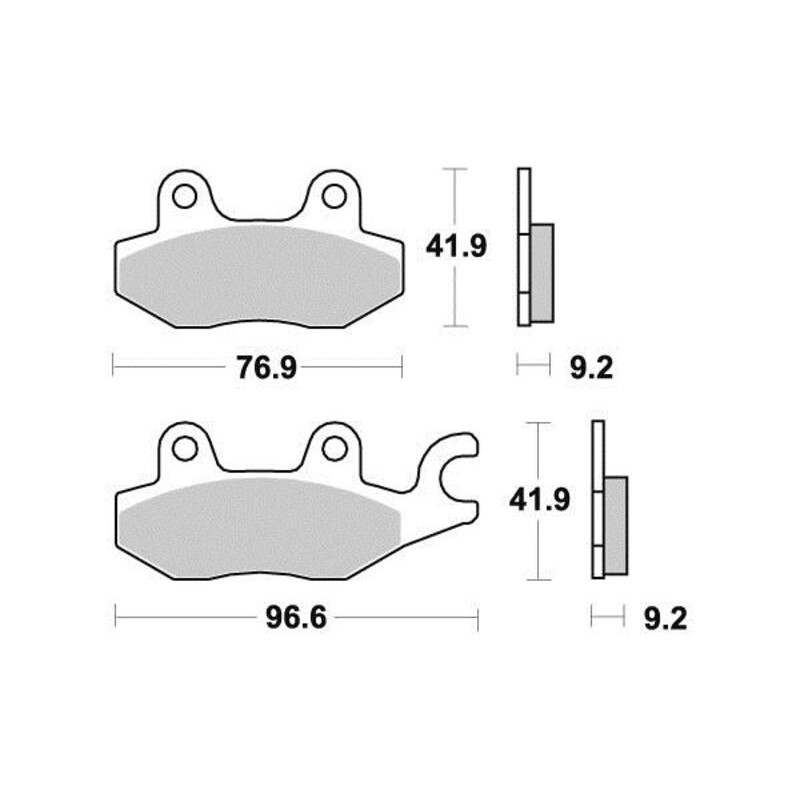 PERFTEC PLAQUETTES DE FREIN MÉTAL FRITTÉ R90 S1085ANR