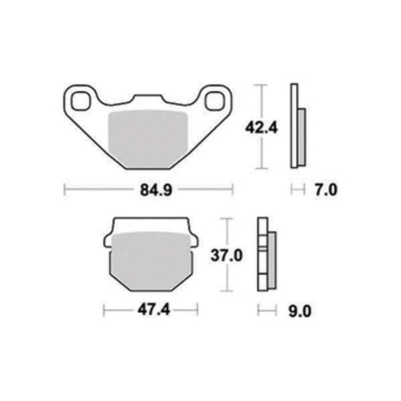 PERFTEC PLAQUETTES DE FREIN SEMI-MÉTAL S1087R