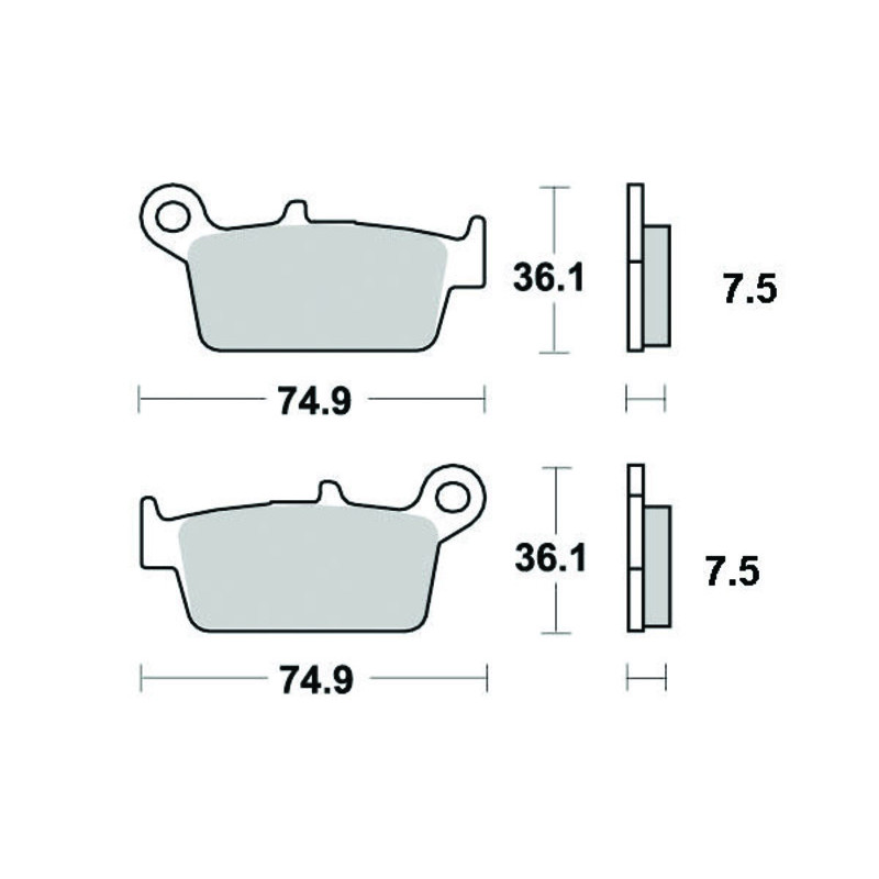 PERFTEC PLAQUETTES DE FREIN SEMI-MÉTAL S1114R
