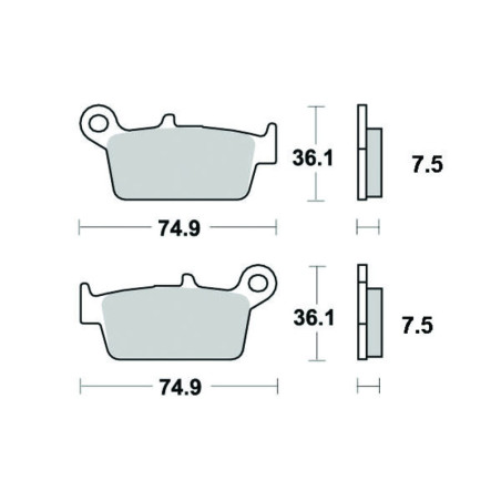 PERFTEC PLAQUETTES DE FREIN SEMI-MÉTAL S1114R