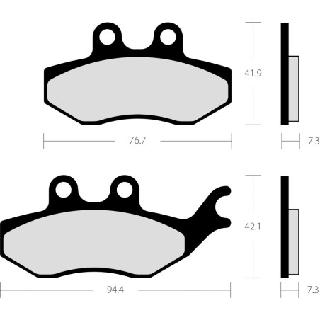 PERFTEC PLAQUETTES DE FREIN SEMI-MÉTAL S1119R