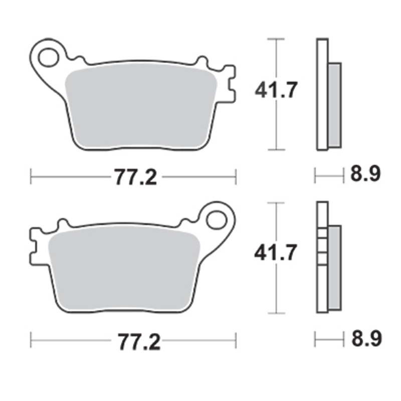 PERFTEC PLAQUETTES DE FREIN SEMI-MÉTAL S1174R