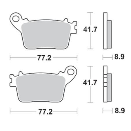 PERFTEC PLAQUETTES DE FREIN SEMI-MÉTAL S1174R