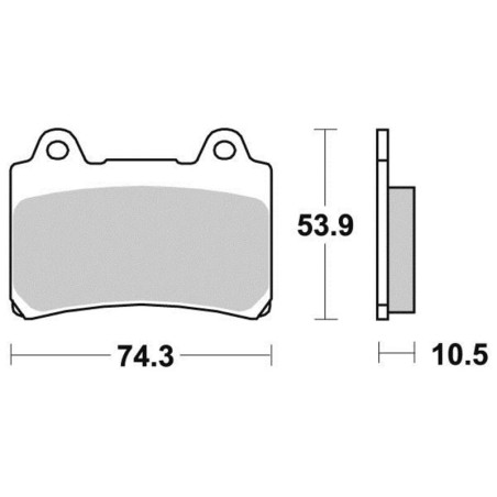 PERFTEC PLAQUETTES DE FREIN SEMI-MÉTAL S1242AR