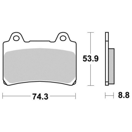 PERFTEC PLAQUETTES DE FREIN SEMI-MÉTAL S1242R