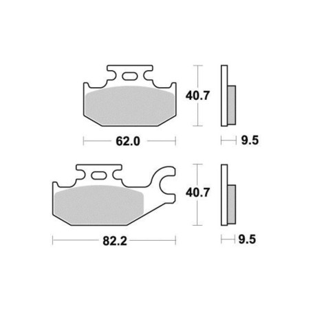 PERFTEC PLAQUETTES DE FREIN MÉTAL FRITTÉ S1266NR