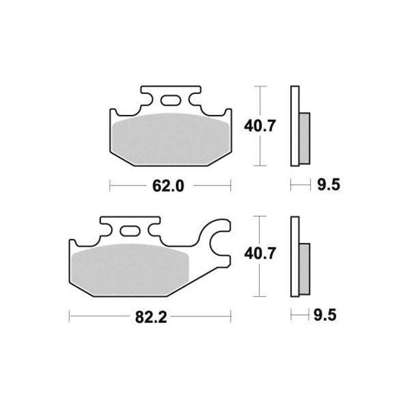 PERFTEC PLAQUETTES DE FREIN SEMI-MÉTAL S1266R