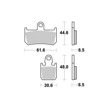 PERFTEC PLAQUETTES DE FREIN SEMI-MÉTAL S1277R