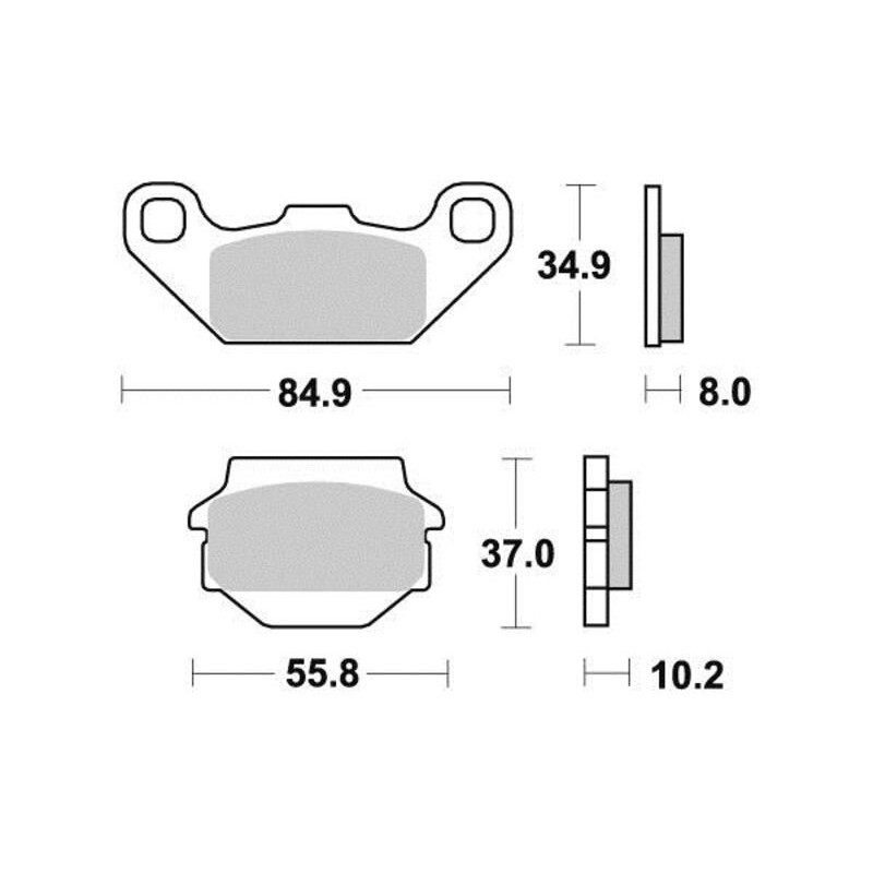 PERFTEC PLAQUETTES DE FREIN MÉTAL FRITTÉ S1332N