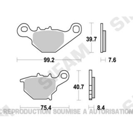 PERFTEC PLAQUETTES DE FREIN SEMI-MÉTAL S1358R
