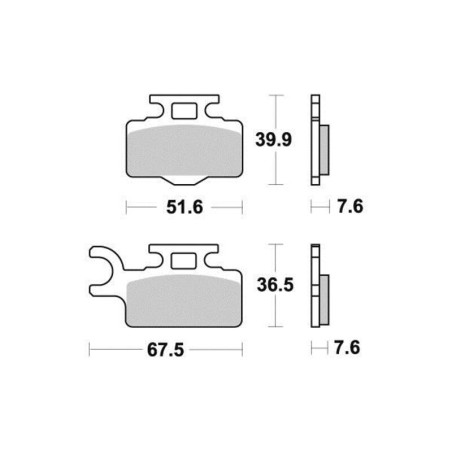 PERFTEC PLAQUETTES DE FREIN MÉTAL FRITTÉ S1440N