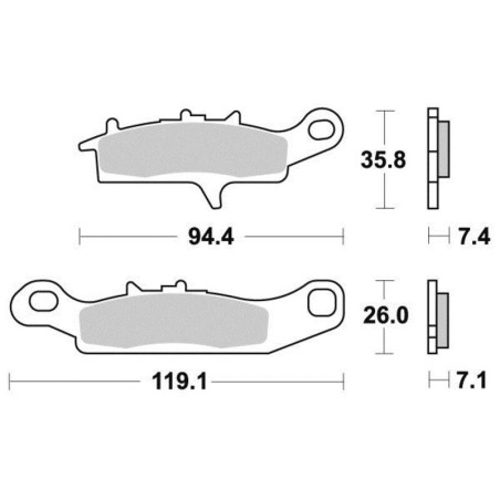 PERFTEC PLAQUETTES DE FREIN SEMI-MÉTAL S1441R