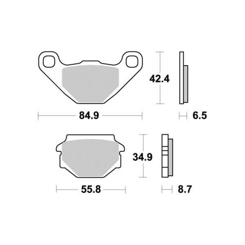 PERFTEC PLAQUETTES DE FREIN SEMI-MÉTAL S1805R