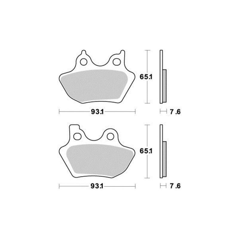 PERFTEC PLAQUETTES DE FREIN SEMI-MÉTAL S1971R