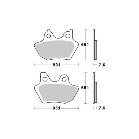 PERFTEC PLAQUETTES DE FREIN SEMI-MÉTAL S1971R