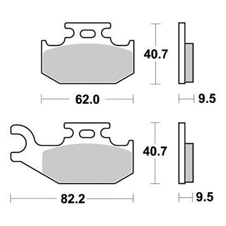 PERFTEC PLAQUETTES DE FREIN SEMI-MÉTAL S1979R