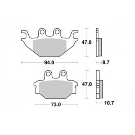 PERFTEC PLAQUETTES DE FREIN SEMI-MÉTAL S1989R