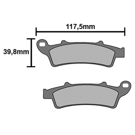 PERFTEC PLAQUETTES DE FREIN MÉTAL FRITTÉ S2000NR