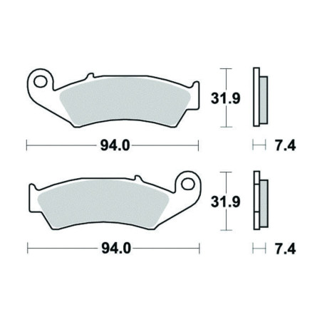 PERFTEC PLAQUETTES DE FREIN SEMI-MÉTAL S2005R