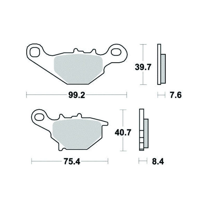 PERFTEC PLAQUETTES DE FREIN MÉTAL FRITTÉ S2009N