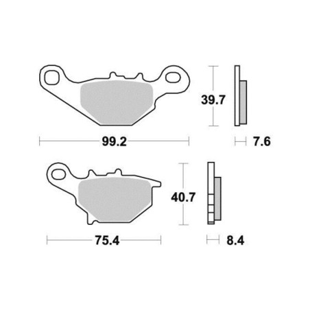 PERFTEC PLAQUETTES DE FREIN MÉTAL FRITTÉ S2009NR