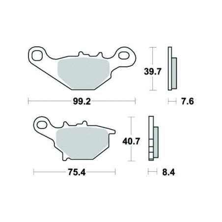 PERFTEC PLAQUETTES DE FREIN SEMI-MÉTAL S2009R