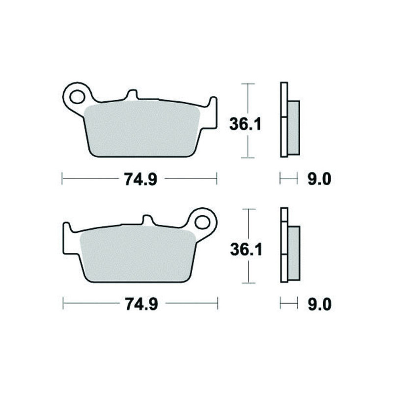 PERFTEC PLAQUETTES DE FREIN SEMI-MÉTAL S2012R
