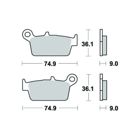 PERFTEC PLAQUETTES DE FREIN SEMI-MÉTAL S2012R